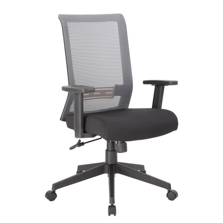 BOSS Mesh Task Chair, Adjustable Arms B6566GY-BK